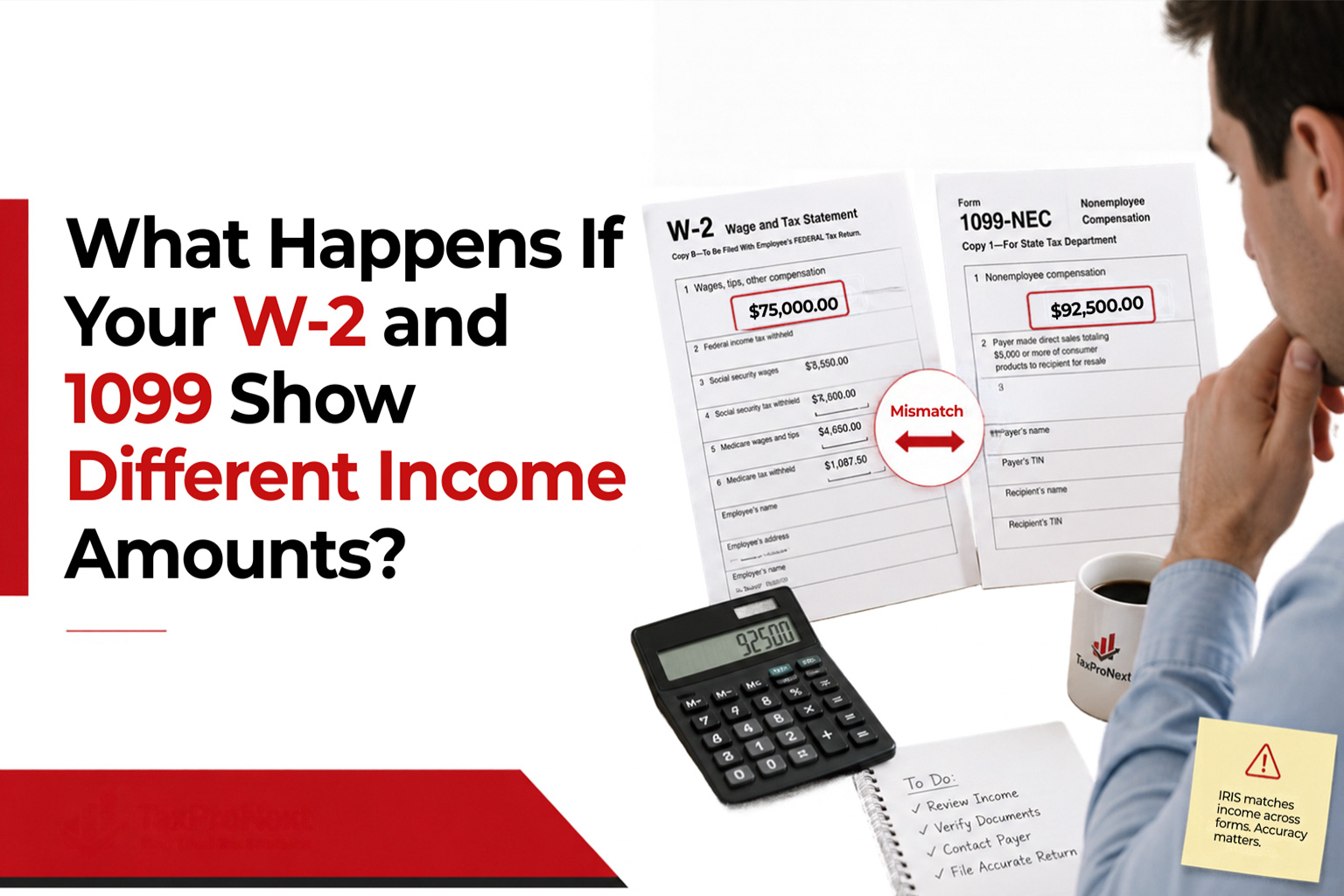 What Happens If Your W-2 and 1099 Show Different Income Amounts?